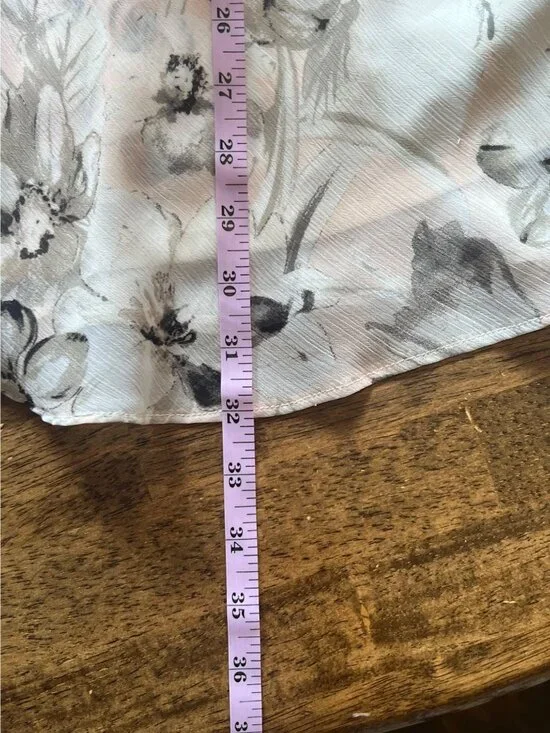 Roz & Ali Blush Pink Flutter Sleeve Floral Blouse 2X Tunic Top Fairy Lined - Picture 10 of 10